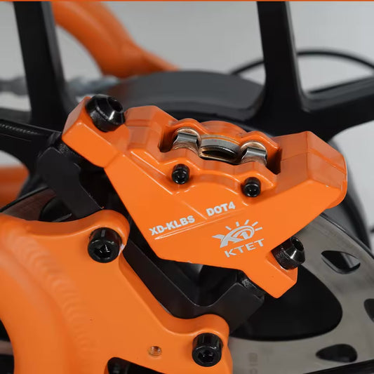 KTET-Hydraulic Disc Brake Kit for Electric Bicycle, Dual Piston, Electric Cut-Off Brake Level, Dual Disc Oil Brake