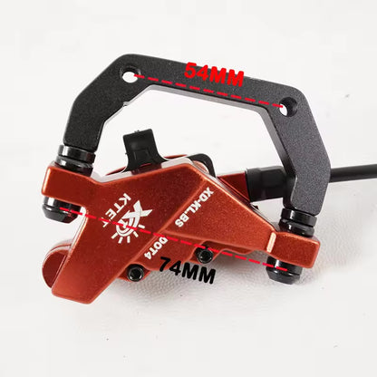 KTET-Hydraulic Disc Brake Kit for Electric Bicycle, Dual Piston, Electric Cut-Off Brake Level, Dual Disc Oil Brake