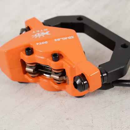 KTET-Hydraulic Disc Brake Kit for Electric Bicycle, Dual Piston, Electric Cut-Off Brake Level, Dual Disc Oil Brake