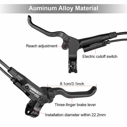 KTET 220PYD Pro Electric Hydraulic Disc Brake System - E-Bike Brake with Electric Assist